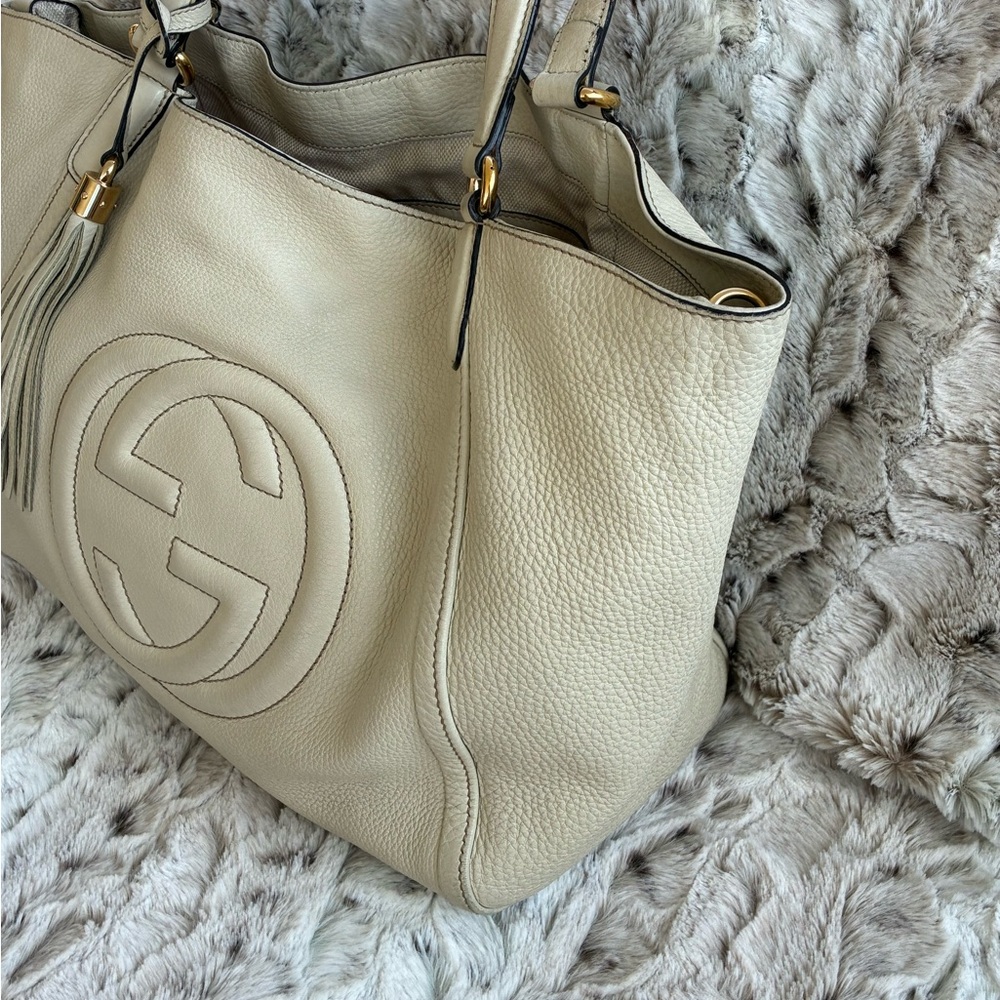 🤍 Gucci Soho Ivory Tote Bag - Picture 5 of 17